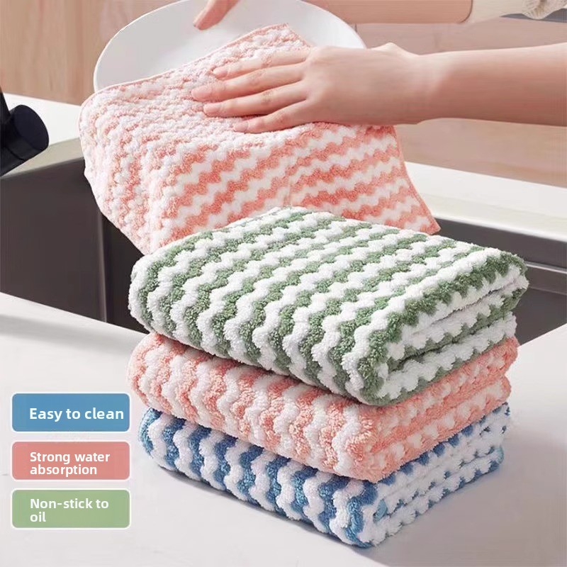 Kitchen Baking Soda - Oil-Resistant Kitchen Cleaning Cloth Soft Non-Falling