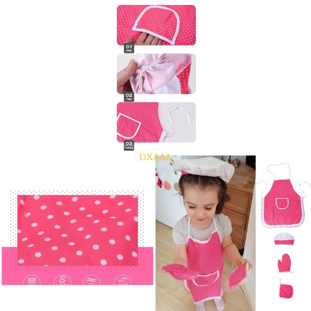 Baking Kitchen For Kids - DXAA Child Cooking Apron Chef's Hat
