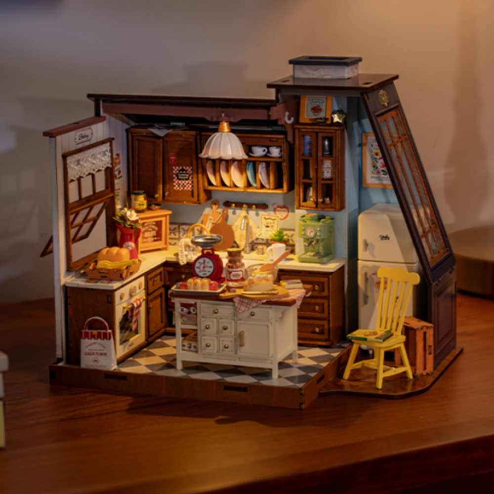 Baking Kitchen Dg172 - Robotime Rolife Baking Kitchen DIY Miniature