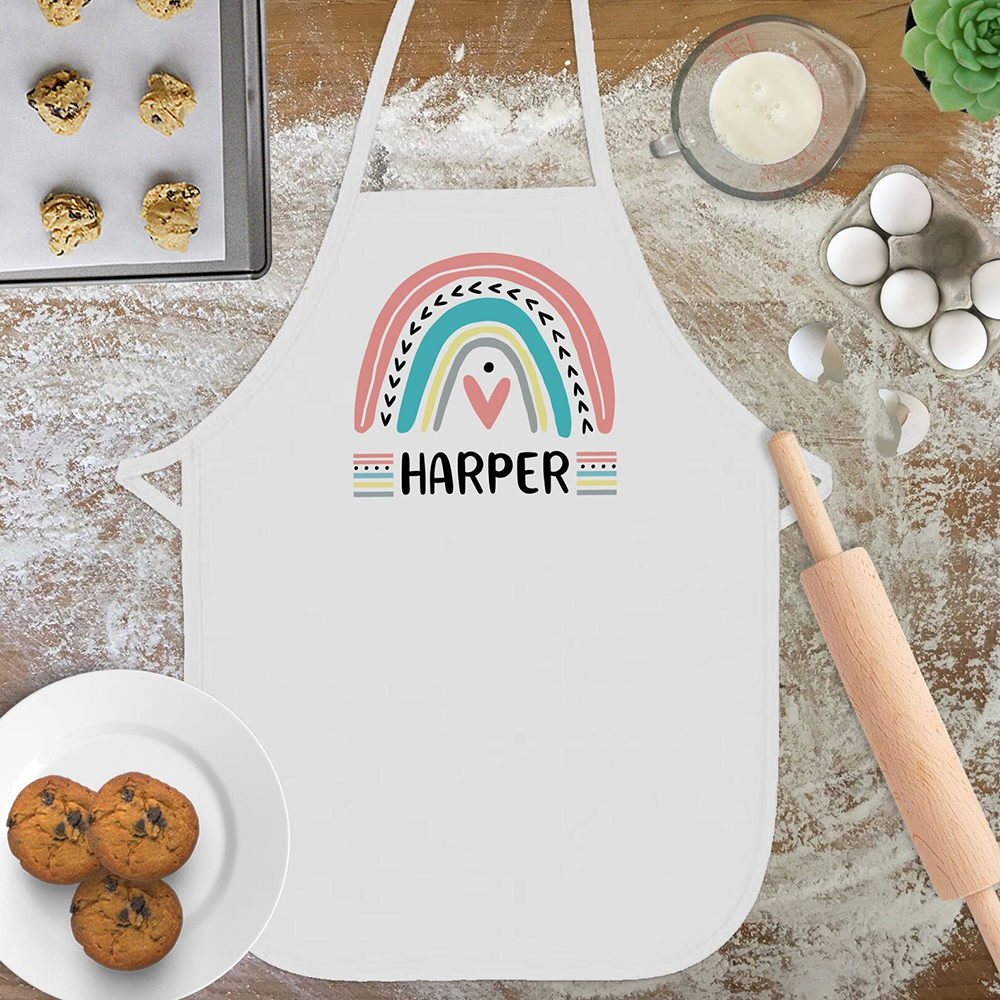 Personalized Rainbow Apron for - Baking Kitchen For Kids incelemesi ve fiyatı