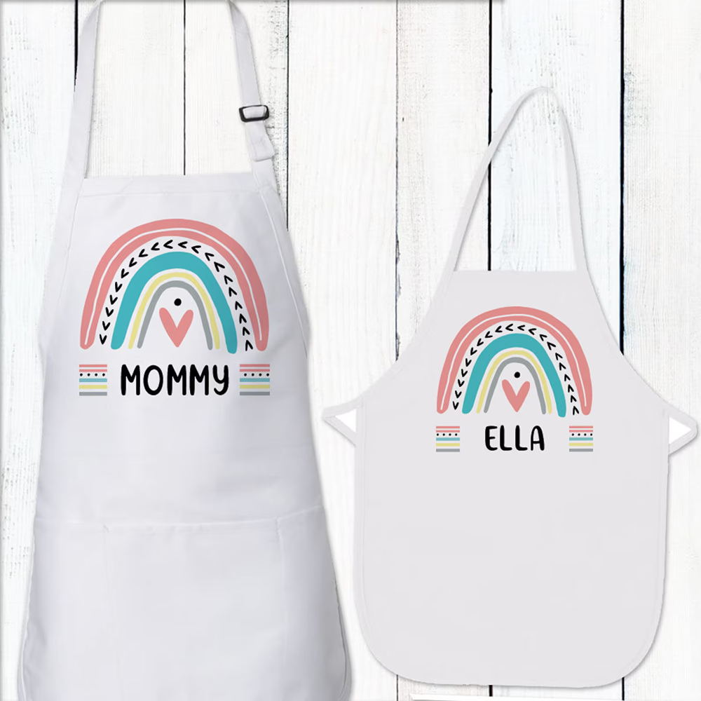 Personalized Rainbow Apron for - Baking Kitchen For Kids incelemesi ve fiyatı
