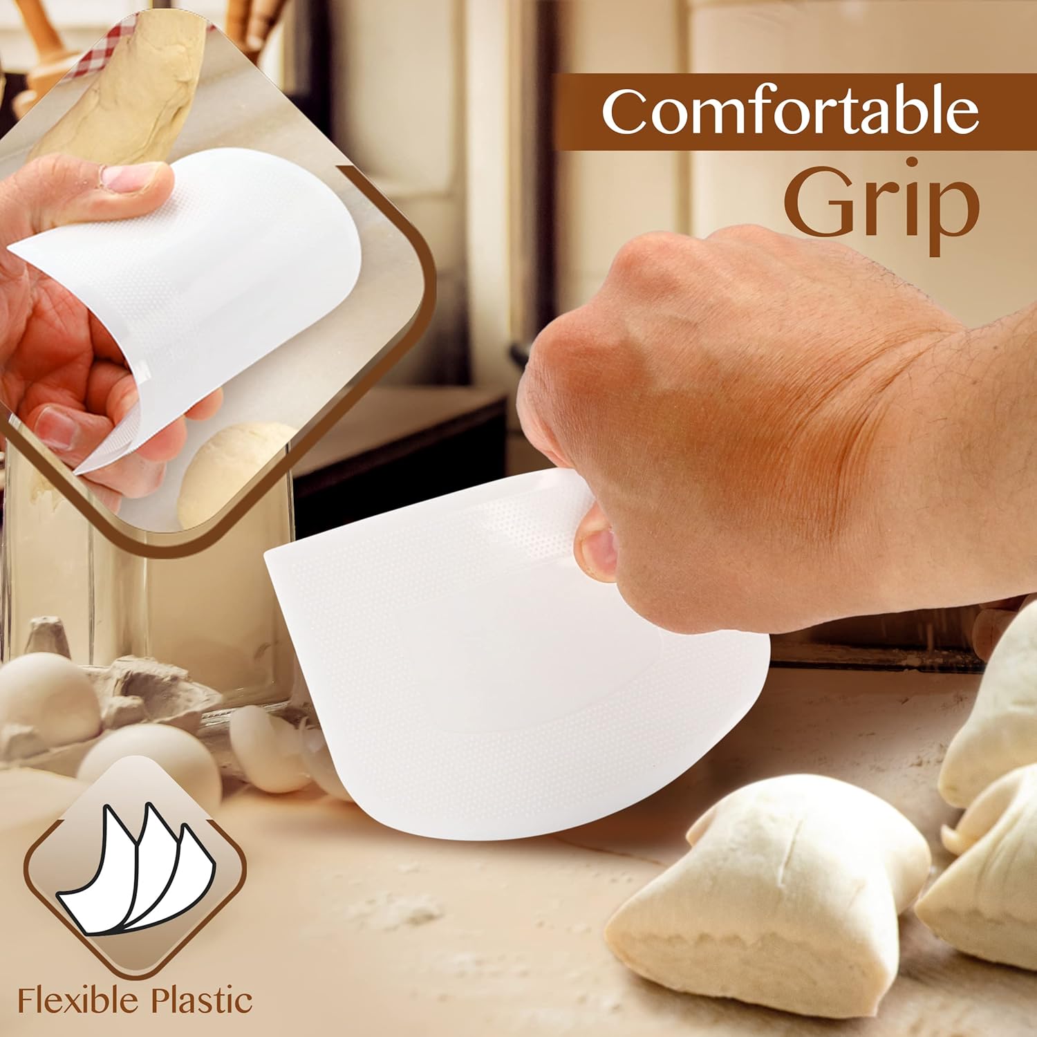 White Bowl Scraper Flexible Fo - Dough Scraper Curved incelemesi ve fiyatı