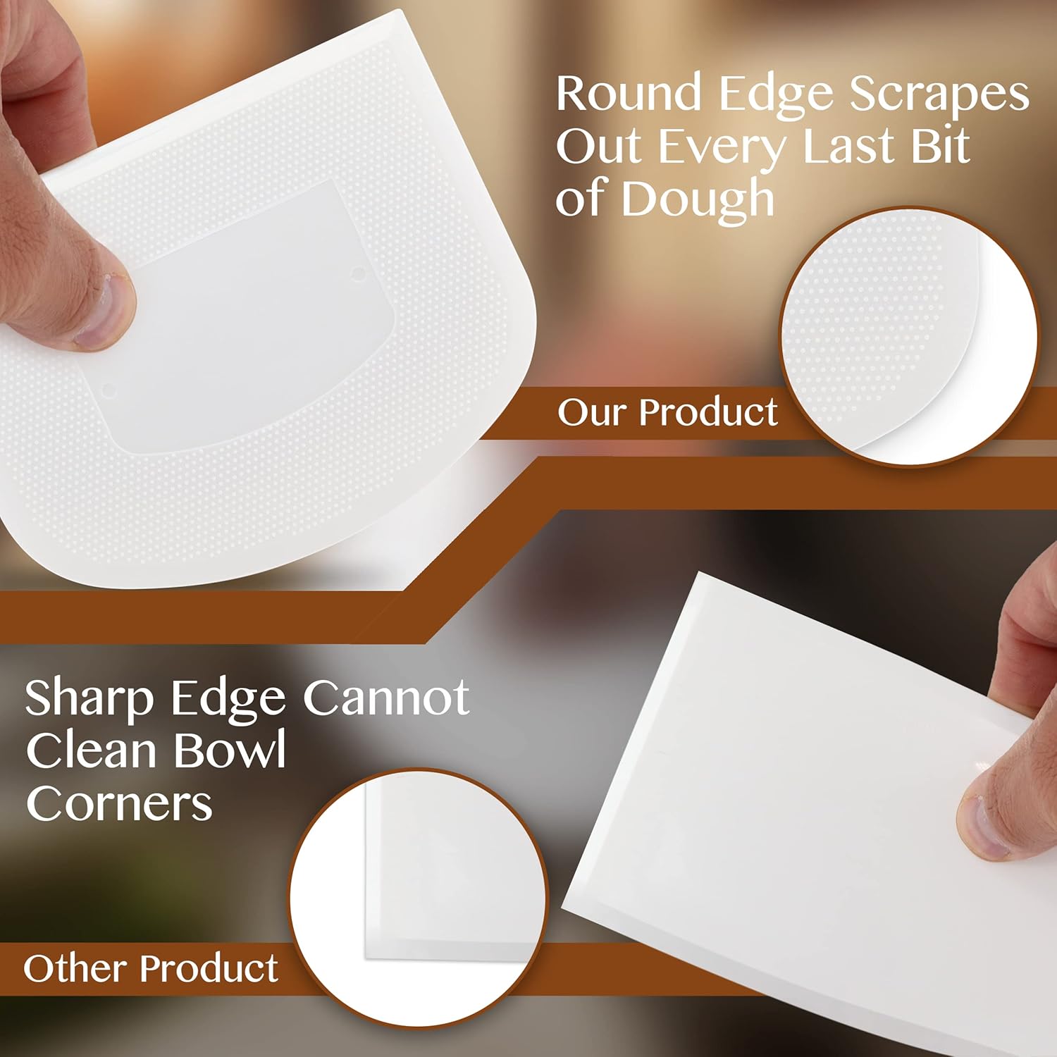 White Bowl Scraper Flexible Fo - Dough Scraper Curved incelemesi ve fiyatı