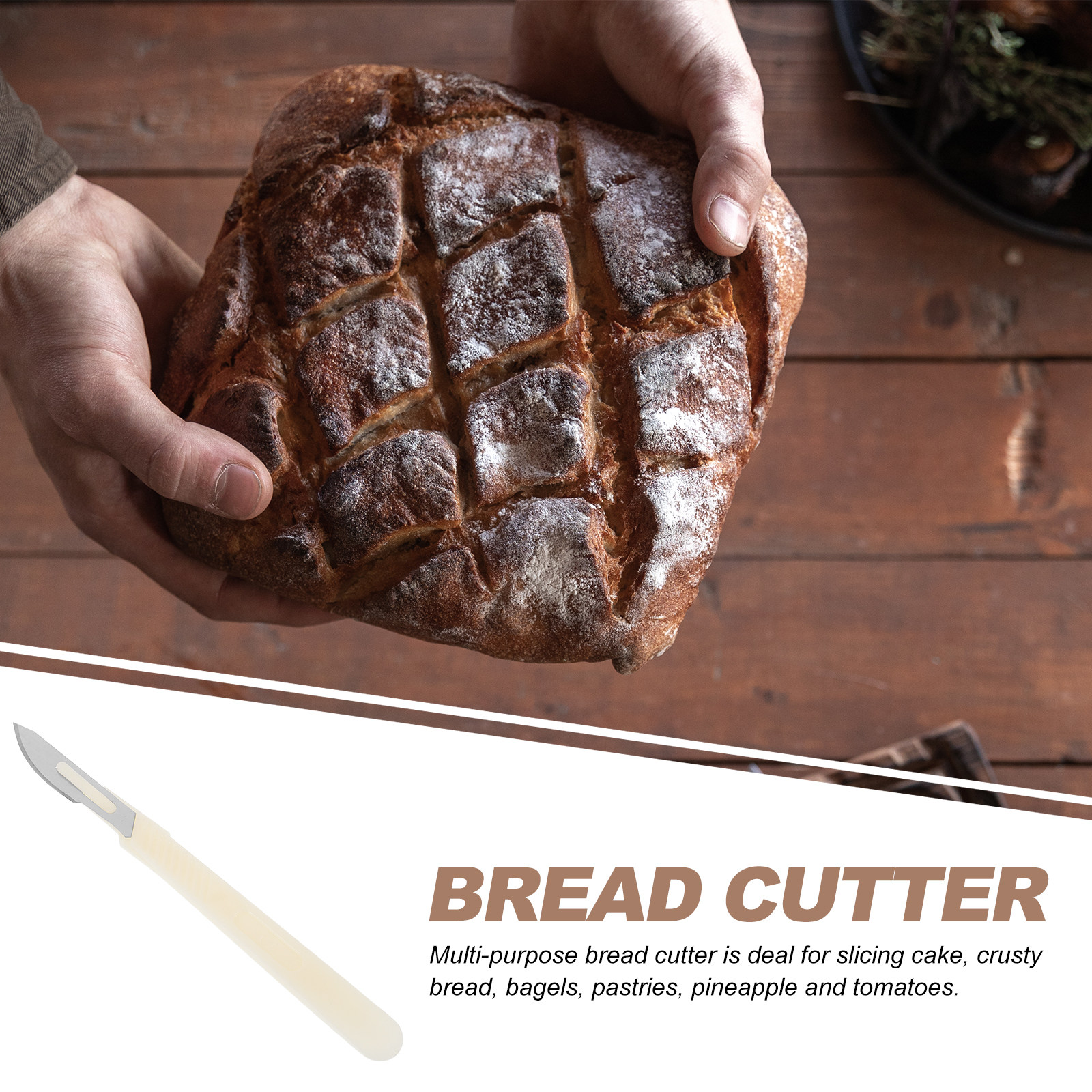 4Pcs Bread Cutter Carbon Steel - Dough Scraper Curved incelemesi ve fiyatı