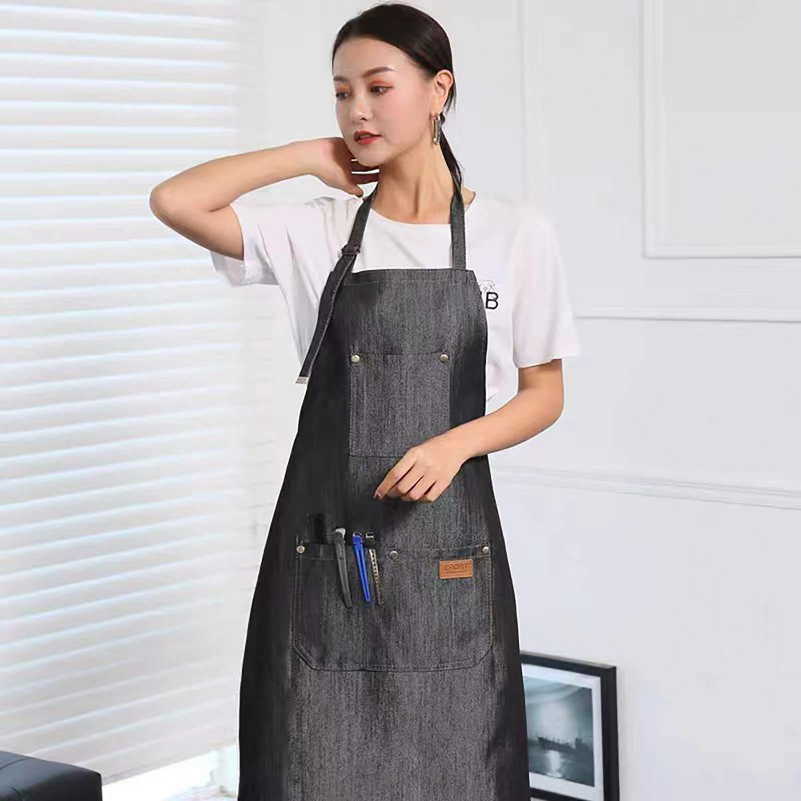 Denim Apron Salon Working Clot - Kitchen Baking Unit incelemesi ve fiyatı