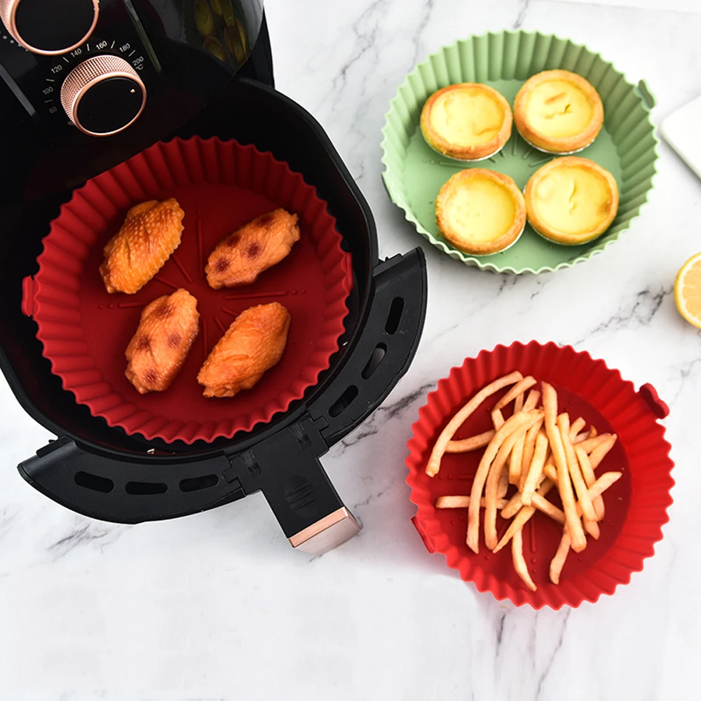 Round Air Fryer Silicone Pot - - Kitchen Essentials Baking Tray incelemesi ve fiyatı