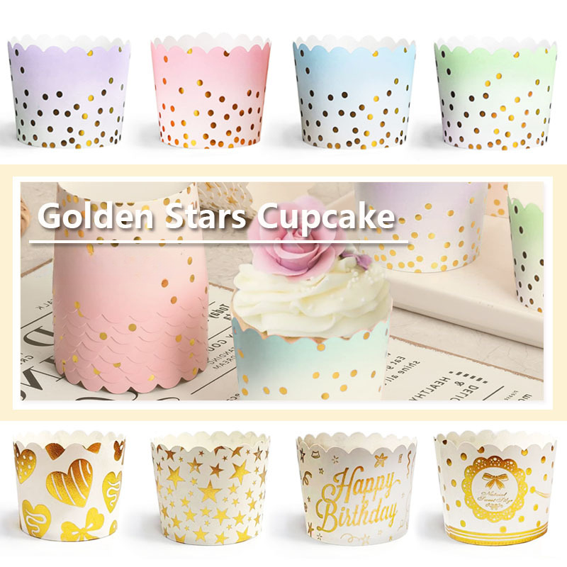 50Pcs Gold Dots Paper Baking C - Kitchen Baking Paper incelemesi ve fiyatı