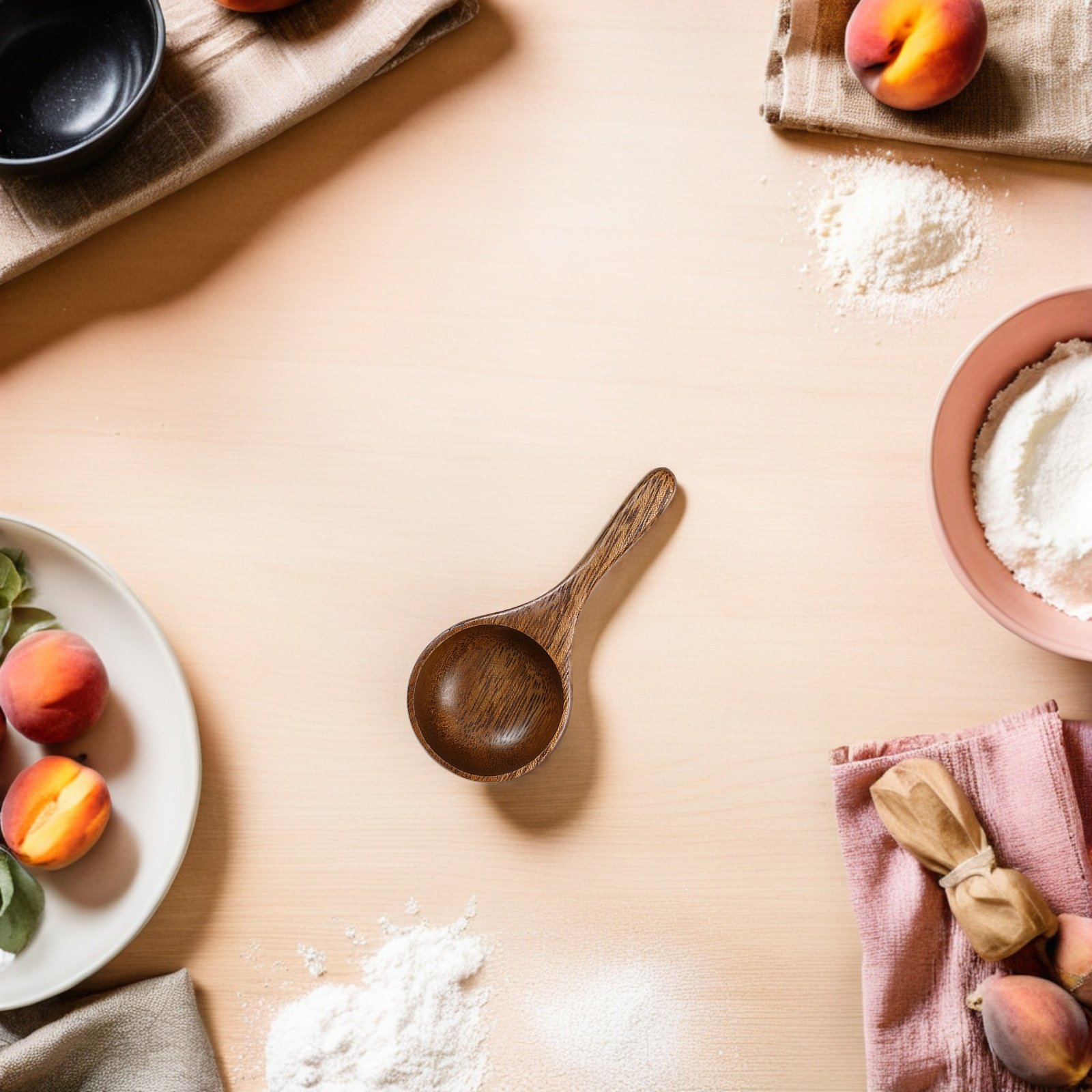 Natural Wood Measuring Spoon C - Kitchen Baking Soda incelemesi ve fiyatı