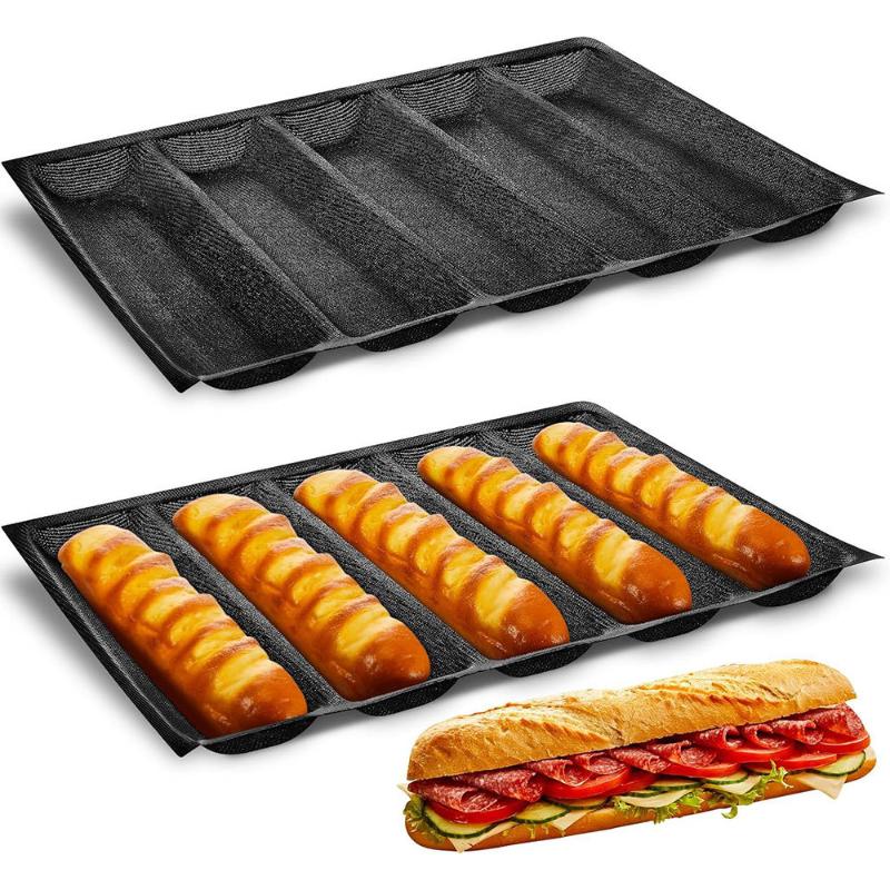 5 Cavity Hoagie Rolls Pan Nons - Kitchen Essentials Baking Tray incelemesi ve fiyatı
