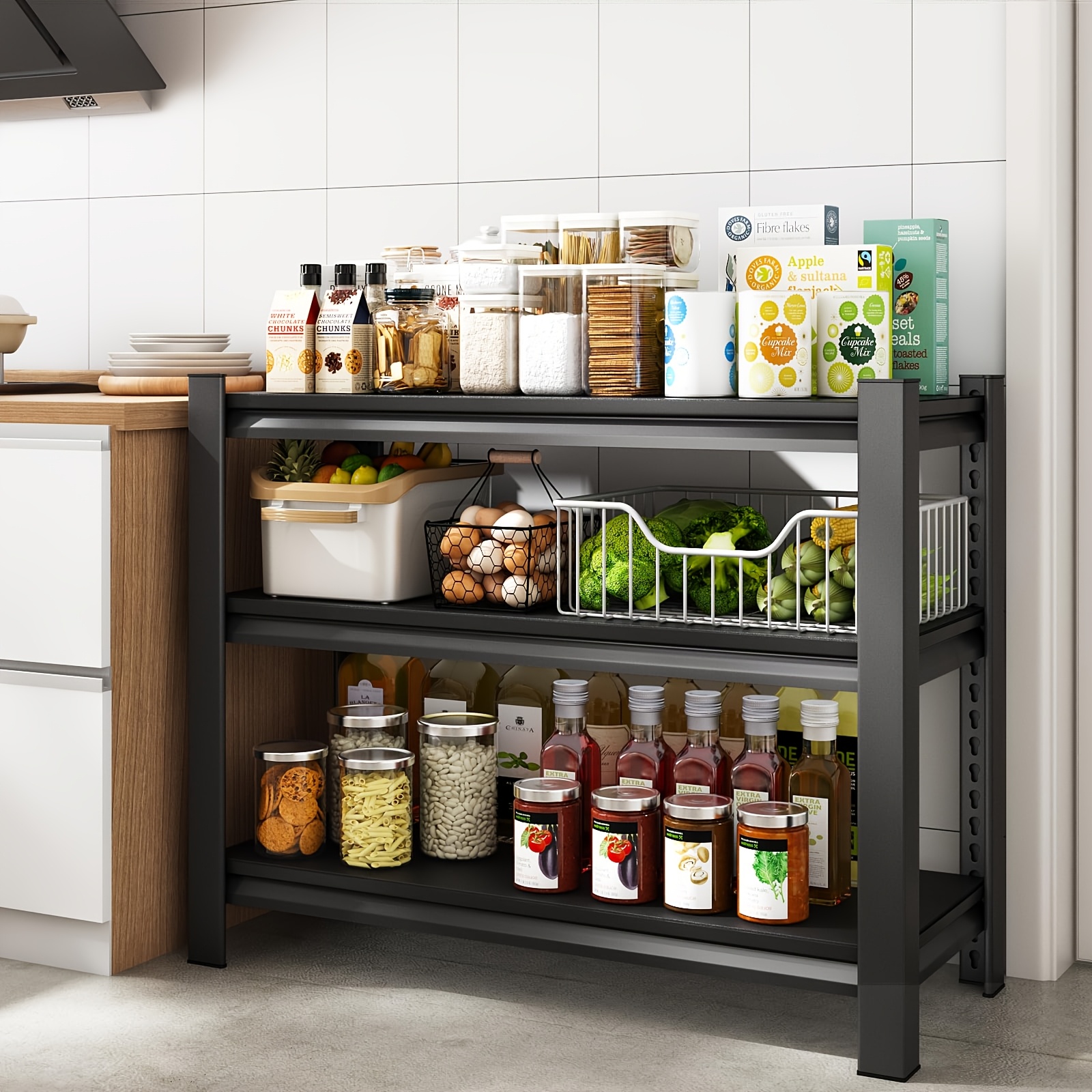 3-Tier Storage Shelving Unit,  - Kitchen Baking Unit incelemesi ve fiyatı