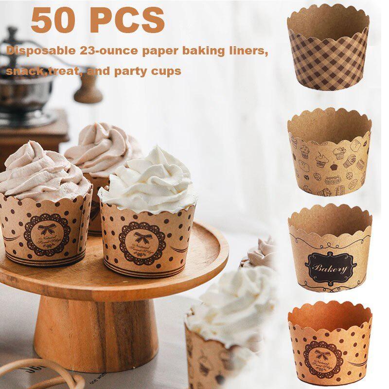 50Pcs/Pack Cupcake Paper Cups  - Kitchen Baking Paper incelemesi ve fiyatı