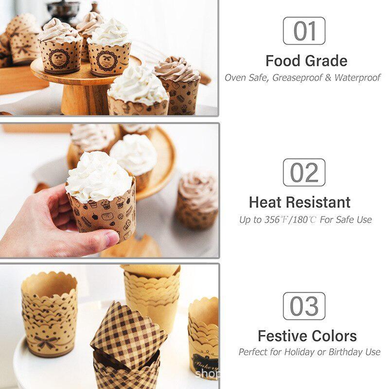 50Pcs/Pack Cupcake Paper Cups  - Kitchen Baking Paper incelemesi ve fiyatı