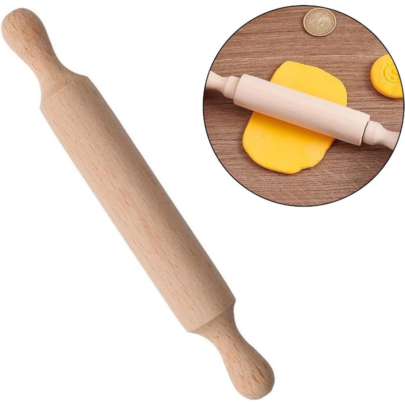 Wooden Mini Rolling Pin for Ki - Baking Kitchen For Kids incelemesi ve fiyatı