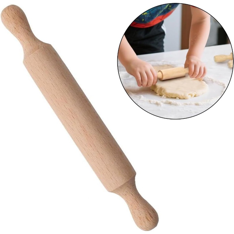 Wooden Mini Rolling Pin for Ki - Baking Kitchen For Kids incelemesi ve fiyatı