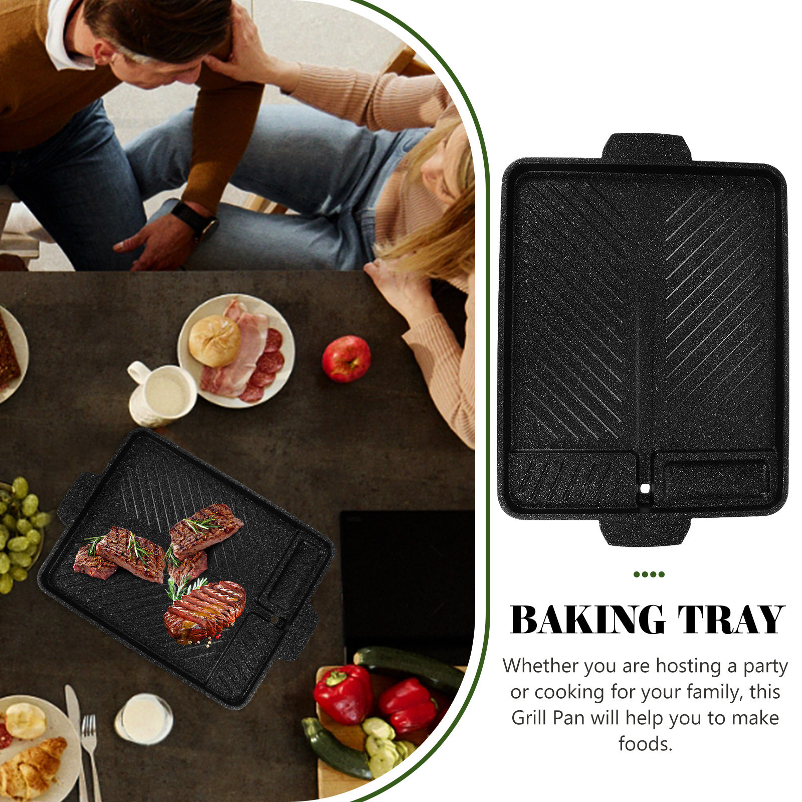 Grill Pan Nonstick Baking Tray - Kitchen Essentials Baking Tray incelemesi ve fiyatı