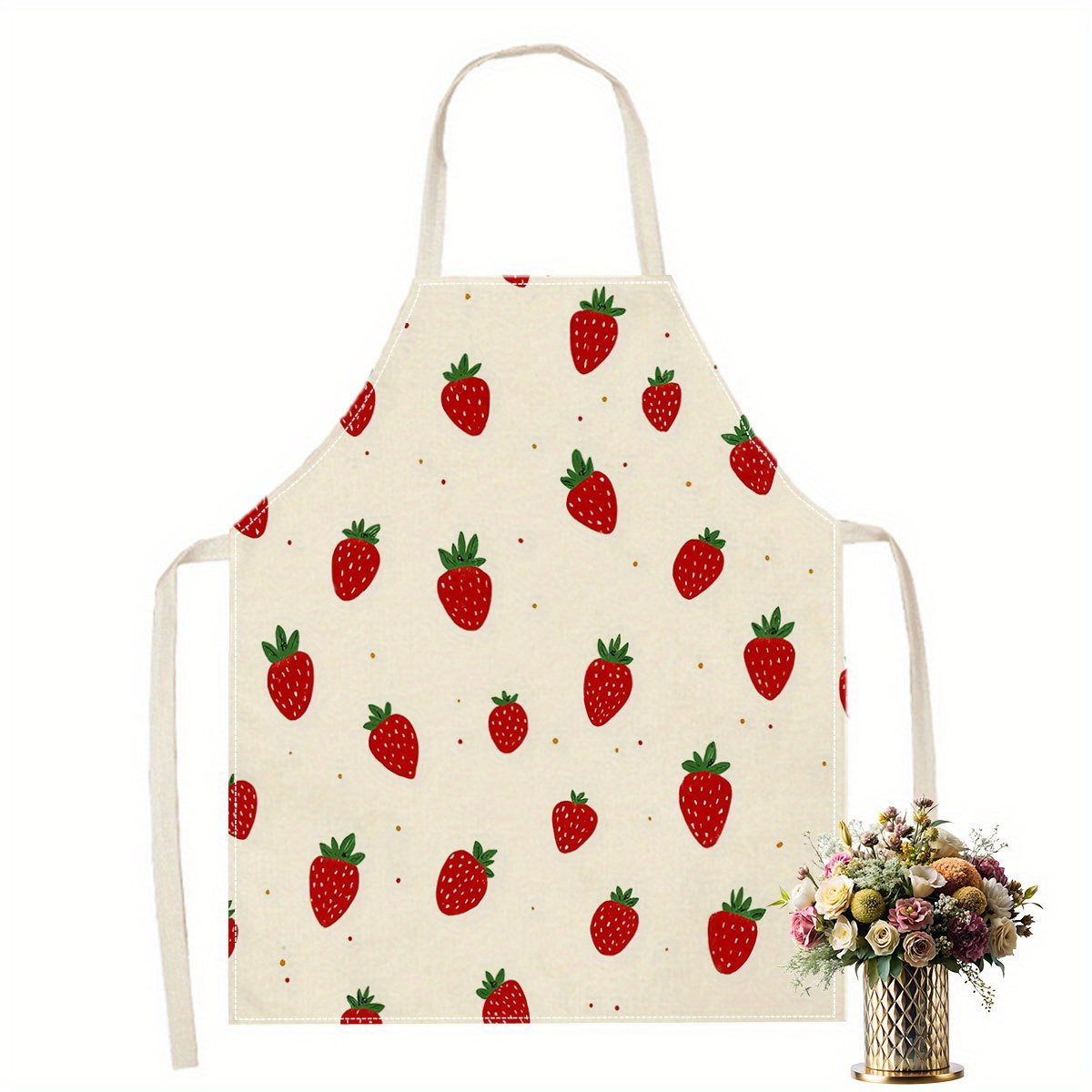 1pc Strawberry Apron Fruit Pat - Baking Kitchen For Kids incelemesi ve fiyatı