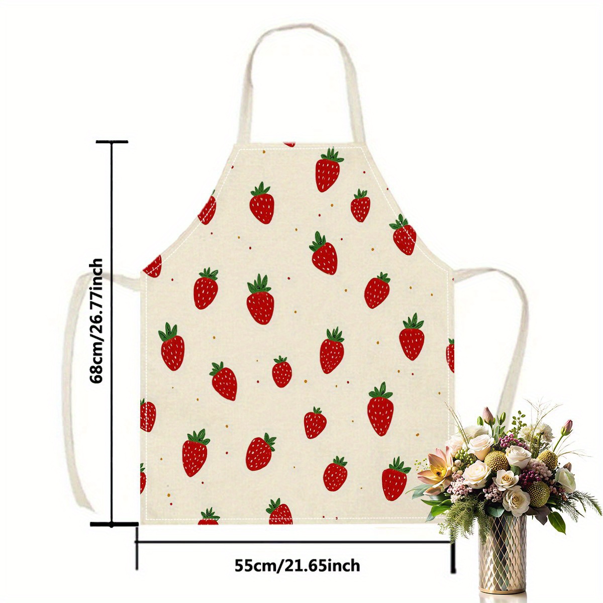 1pc Strawberry Apron Fruit Pat - Baking Kitchen For Kids incelemesi ve fiyatı