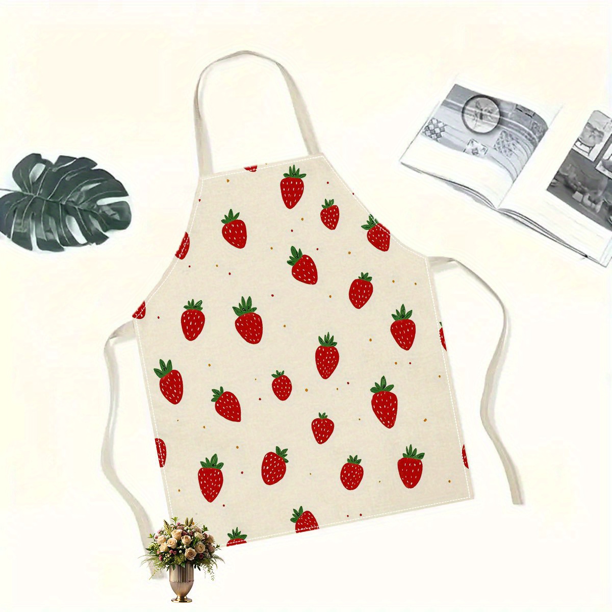 1pc Strawberry Apron Fruit Pat - Baking Kitchen For Kids incelemesi ve fiyatı