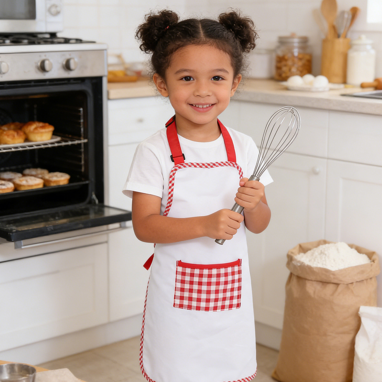 1Set Kids Cooking Apron Set wi - Baking Kitchen For Kids incelemesi ve fiyatı