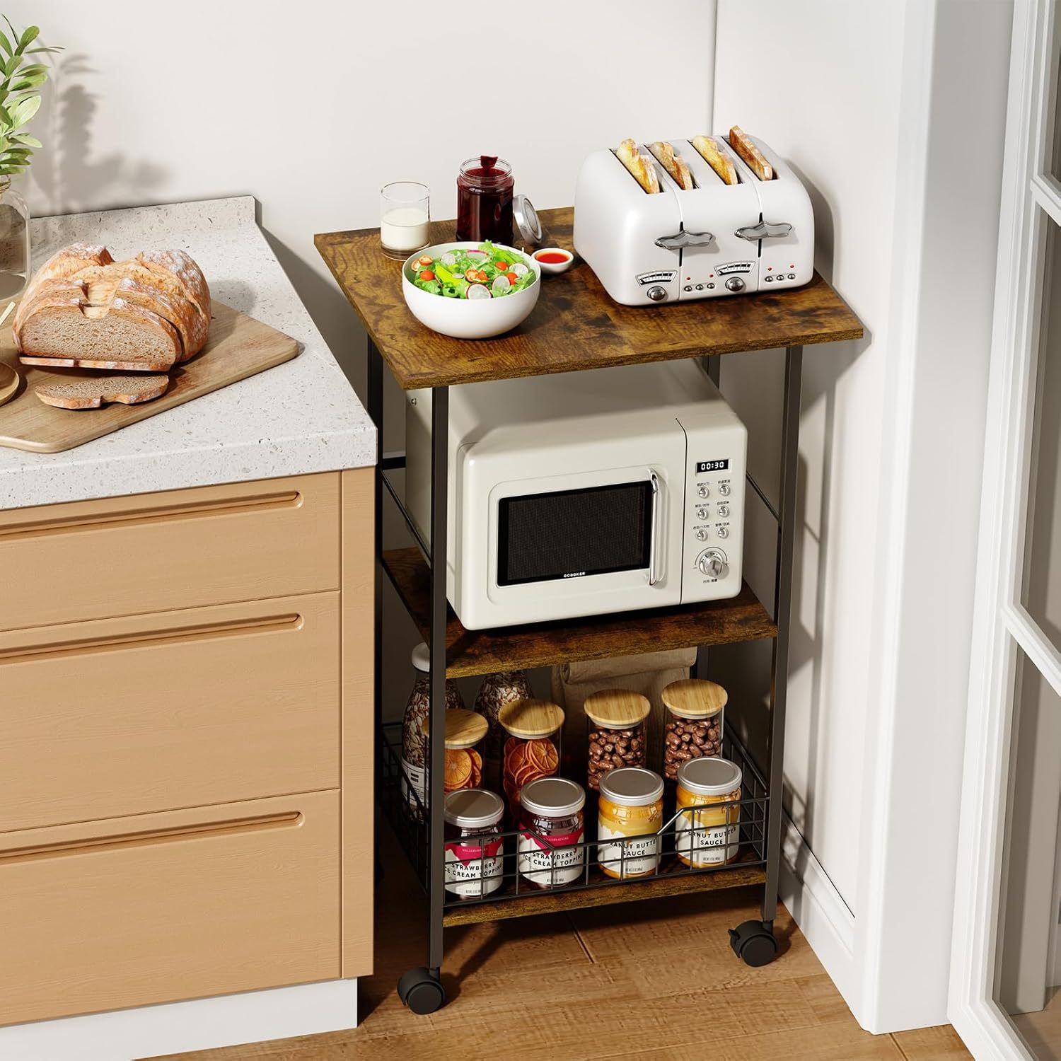 Three-layer roller kitchen rac - Kitchen With Baking Station incelemesi ve fiyatı