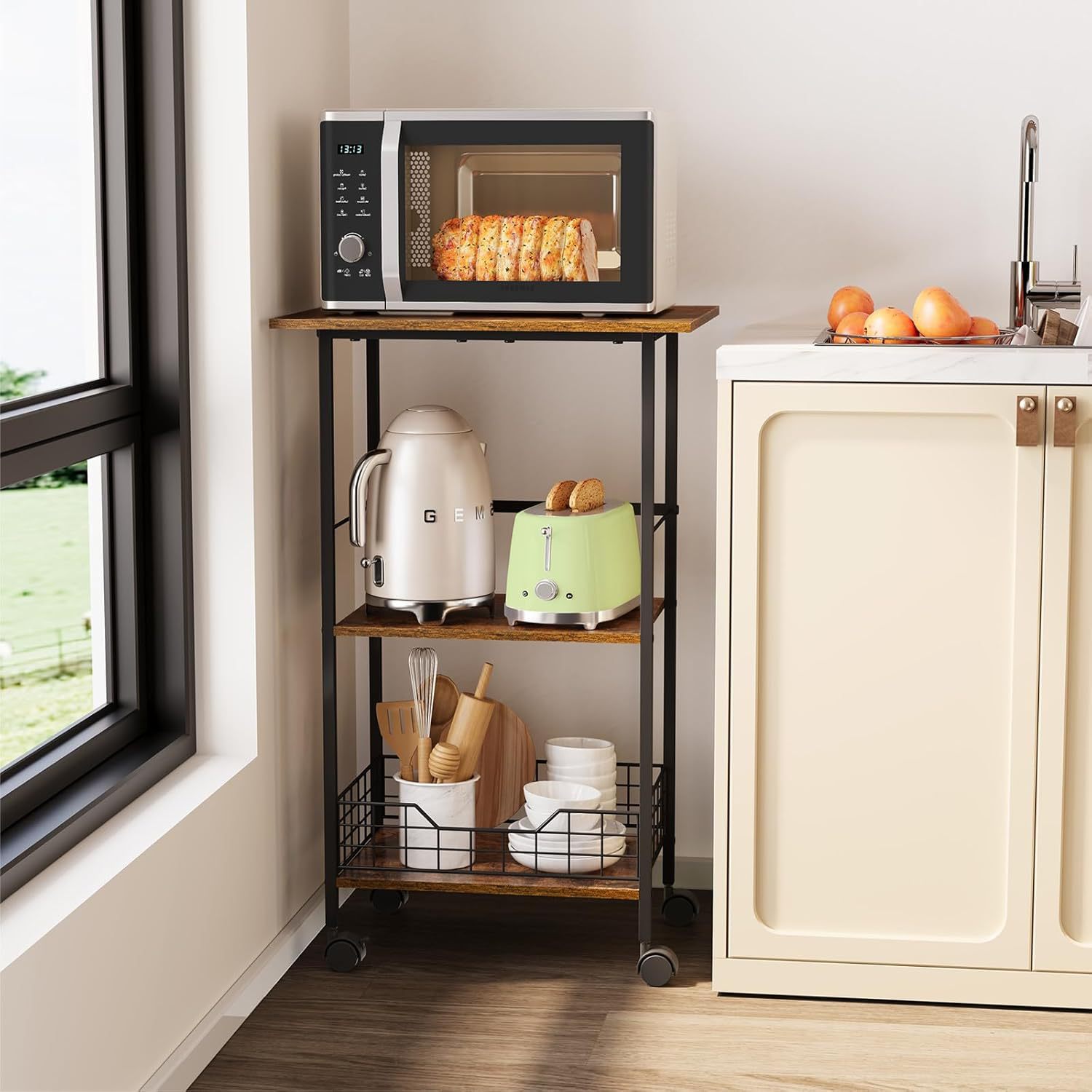 Three-layer roller kitchen rac - Kitchen With Baking Station incelemesi ve fiyatı