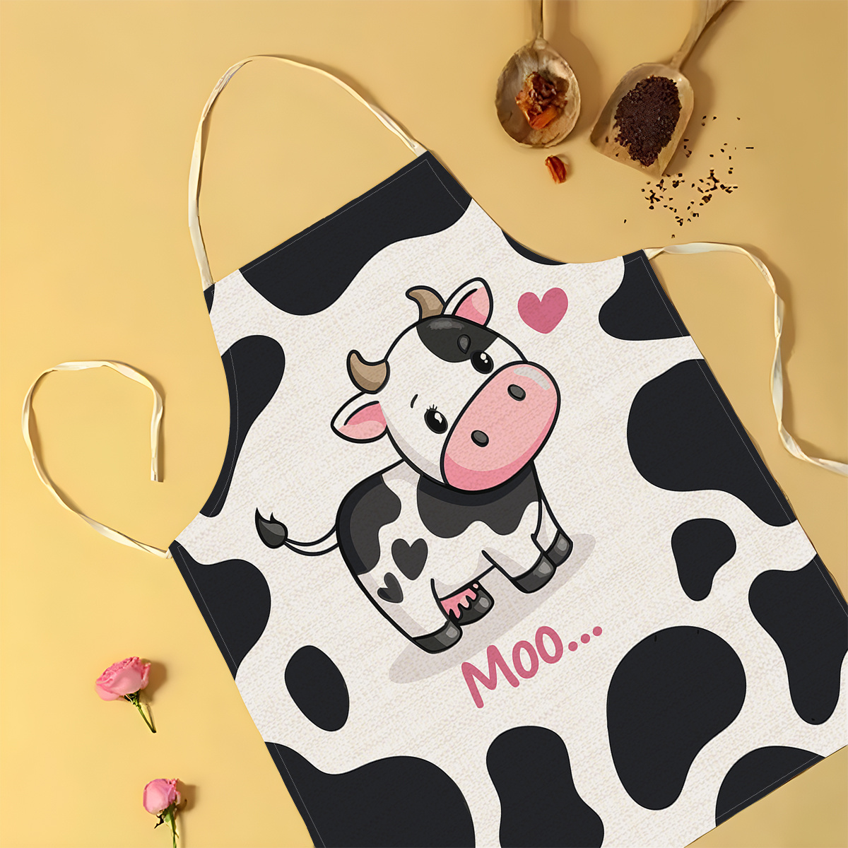 1pc Cute Cartoon Cow Print Kit - Baking Kitchen For Kids incelemesi ve fiyatı