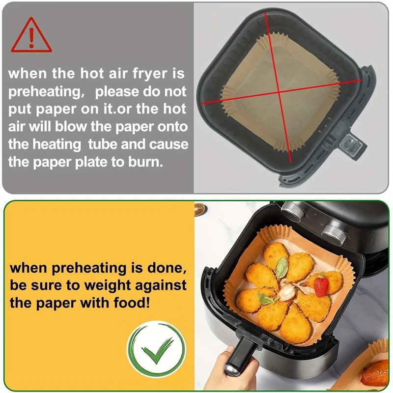 Air Fryer Paper Liners Disposa - Kitchen Baking Paper incelemesi ve fiyatı