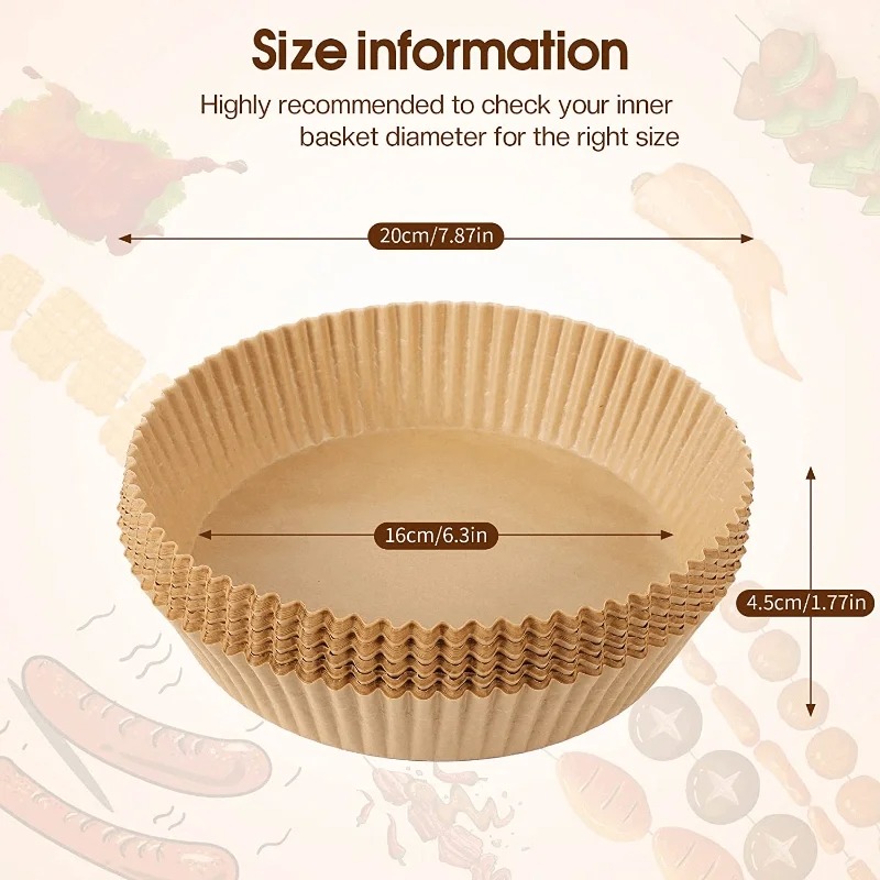 Air Fryer Paper Liners Disposa - Kitchen Baking Paper incelemesi ve fiyatı