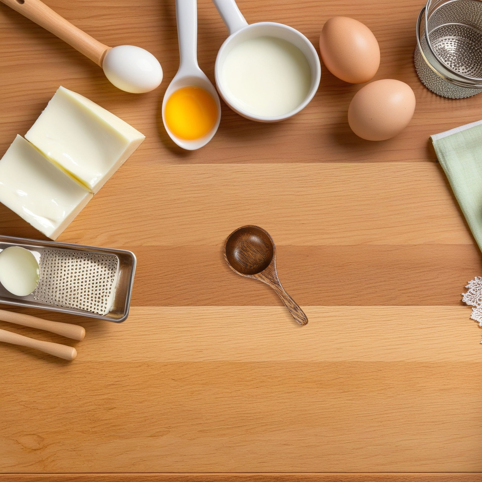Wooden Coffee Scoop Measuring  - Kitchen Baking Soda incelemesi ve fiyatı