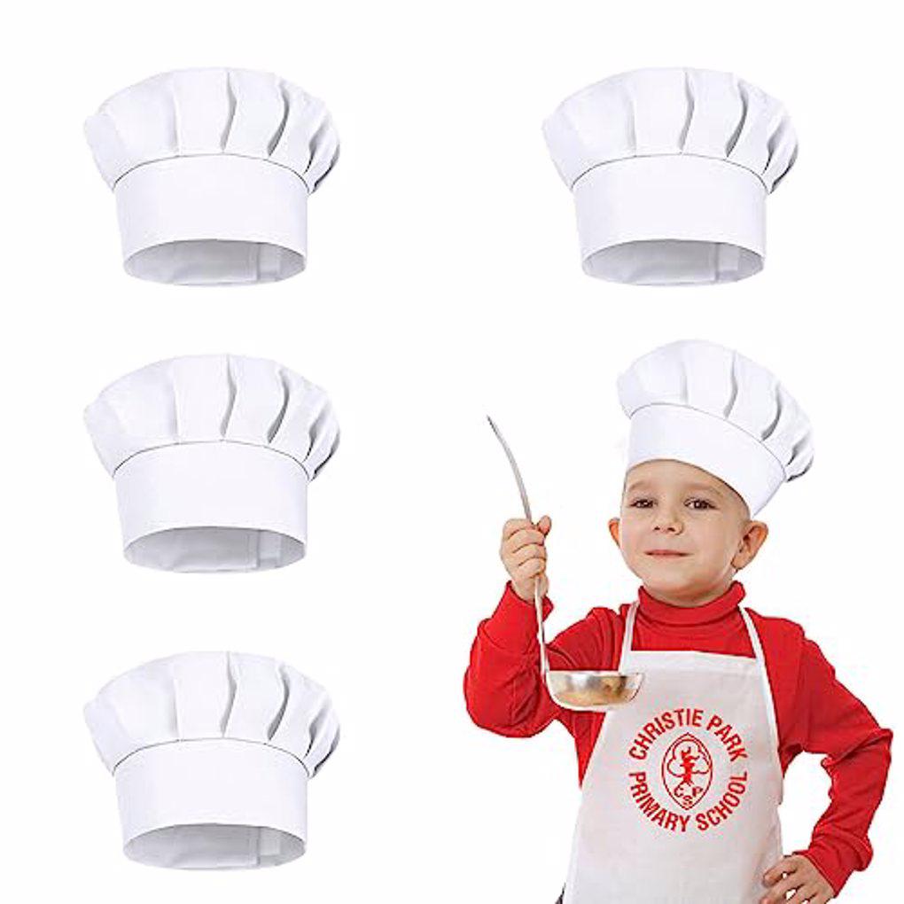 4PCS White Party Cap Hat Costu - Baking Kitchen For Kids incelemesi ve fiyatı